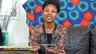 Big booty ebony bikini model pussy wrecked at wild outdoor casting