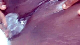 Ebony Curvy Babe Gets Double Penetration With Squirting Load