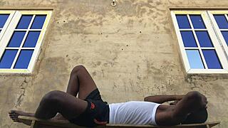 Bad bitch gets fucked outdoor in doggystyle with big black cock