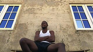 Bad bitch gets fucked outdoor in doggystyle with big black cock