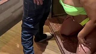 Wife spends time with skinny guy