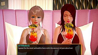 playing a fun game with my new family members