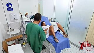 The doctor fucks the hot Peruvian MILF who loves cock.