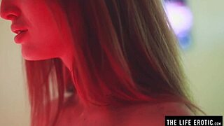 Pretty redhead whipping her own ass until she cums hard.