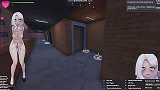 Manaka secretly flashes naked and masturbates in public apartment building