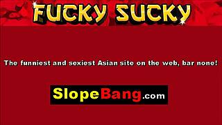 Tiny asian mature takes prick larger than her face