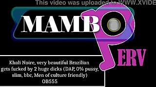 very beautiful brazilian khali noire meets slim bbc friends for chat