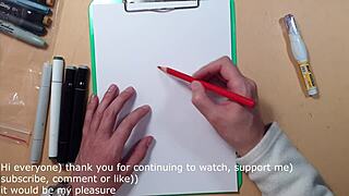 Quick sketch of hot sexy girl in latex with markers 😎