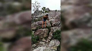 Colombian Latina Leyne Rodriguez Gets Fucked Hard in the Mountain Wilderness
