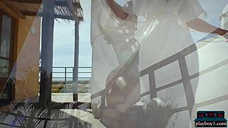 nicole winter, russian natural tits beauty, solo striptease for playboy