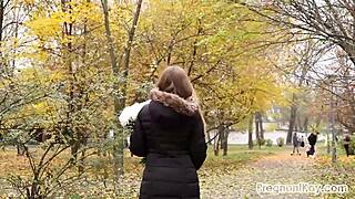 At nine months pregnant, long walks are exhausting