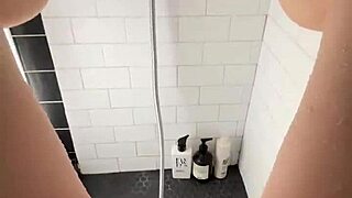 In a sunny los angeles shower, the aesthetic saudi-arabian teen amateur explores her body