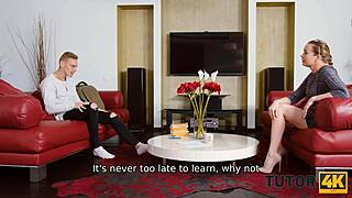 tutor4k handsome heartbreaker fucks the physics tutor on the red couch