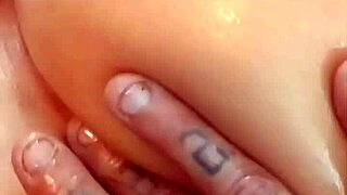 Teasing him with my ass he rips my leggings and fucks me with his fingers and cock