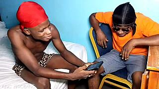 Threesome With Friend's Ebony Girlfriend