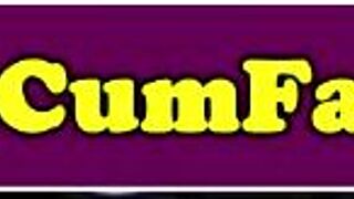 bigtitted babe gets messy facial after blowjob cumshot