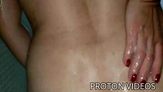 backstage shower with redhead wife, wanna join?