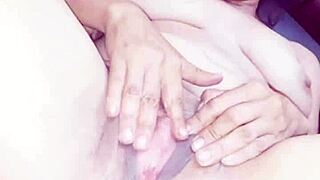 He fingers my small wet vagina