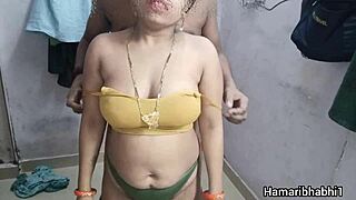 fucking hot indian wife cum inside her tight pussy with desi orgasm in hindi audio indian desi hindi bf video 💦