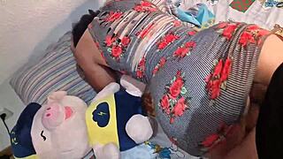 wild anal fucking and creampies with girlfriend's lesbian friend in homemade threesome