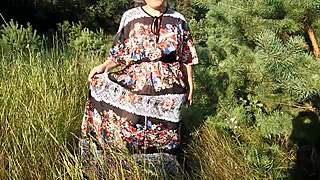 Hairy mature woman flashes on nudist beach