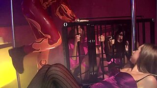 'Want to see European kinky orgy with cage, chains, handcuffs, and cosplay in stripclub?'