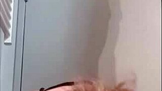 Slave in bondage obeys orders for blowjob and cum