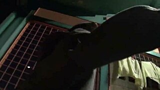 Japanese girl hops in alley with remote vibrator