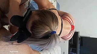 Audrey His Loses Control To Intense Creampie During Passionate Riding