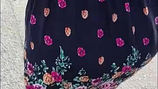 Mature Latina Flashes Big Ass On Street In Skirt And Thong