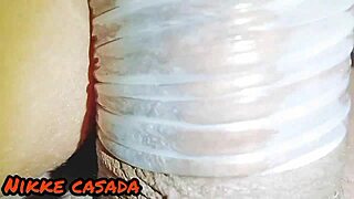 Peeling Young Girl's Pussy On Dick