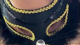 Neighbor's visit turns into a facial surprise