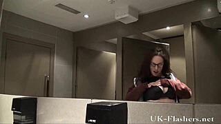 public toilet voyeur catches amateur masturbation