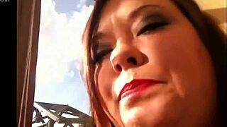 Sexy bbw Tina Snua smoking a cork cigarette with drifts, snap inhales, double pumping and nose exhales