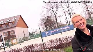 Cum Covered Pussy For Blonde Teacher In Van At Lunch