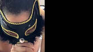 Neighbor's visit turns into a facial surprise