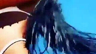 Want to see big boobs on hot vacations?