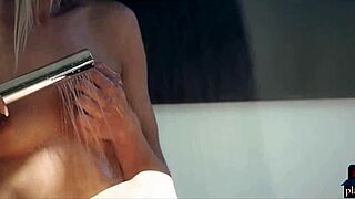 Housewife Blonde Enjoys Outdoor Time With Gardener