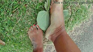 i walked barefoot on street and beach getting feet dirty for foot fetish fun... oops i meant feet!