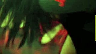 Amazing Brunette Dancing In Night Club