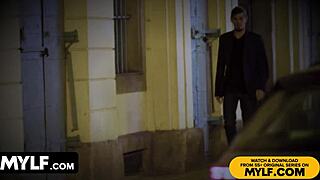 busty milf tiffany rousso flashes young stud on streets then fucks him hard at home 😈