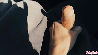 stepsis jerked cock while driving