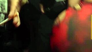 Amazing Brunette Dancing In Night Club