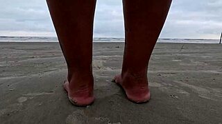 i walked barefoot on street and beach getting feet dirty for foot fetish fun... oops i meant feet!