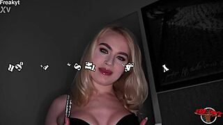 Greta Foss, that horny blonde slut, takes anal destruction and swallows piss