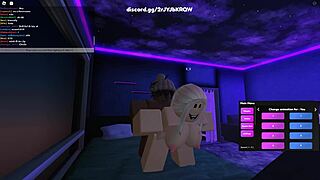 Blonde whore explores roblox porn world.