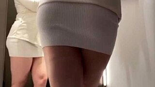 Public fitting room fucking tease.