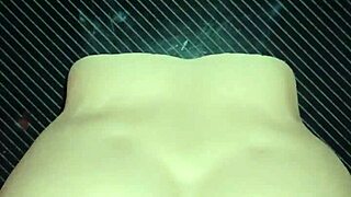 Candy experimenting with positions in creampie fun