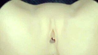 Candy experimenting with positions in creampie fun