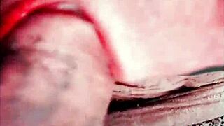 Beautiful Tattooed Self-Sucking Autofellatio